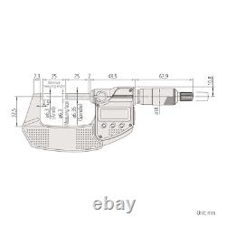 Mitutoyo MDC-50PX 293-341-30 1/2 inch Digital Micrometer 25-50mm IP65 Waterproof