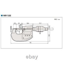 Mitutoyo MDH-25MB 293-100-10 Digimatic Micrometer High Accuracy 025mm NEW