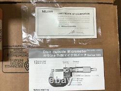 Mitutoyo METRIC Disk Disc Flange Micrometer Digit Counter 0-25mm 0.01mm NEW
