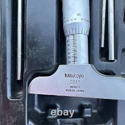 Mitutoyo MW-0155 Mechanical Digital Depth Micrometer 0-6 With 11 Rods. And Tool