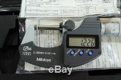 Mitutoyo Metric Coolant Proof Digital LCD Outside Micrometer 0-25mm / 0.001mm