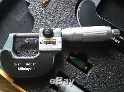 Mitutoyo Micrometer 0-3 Digital Outside Micrometer Set 193-923