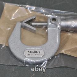 Mitutoyo Micrometer 114-161, 3 Flute, V-Anvil, 1-15mm, 0.01mm Grad, +/-0.004mm