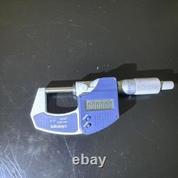 Mitutoyo Model 293-831-30 0-1 x. 00005 Flat face outside Micrometer with case