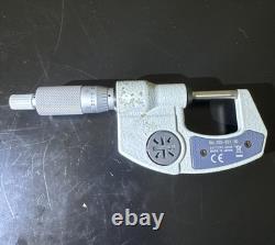 Mitutoyo Model 293-831-30 0-1 x. 00005 Flat face outside Micrometer with case