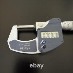 Mitutoyo Model 293-831-30 0-1 x. 00005 Flat face outside Micrometer with case