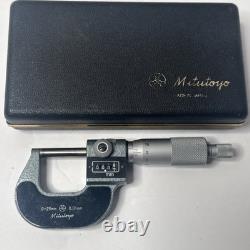 Mitutoyo No. 193-101 Digit Outside Micrometer Ratchet Stop 0-25mm Range 0.01mm