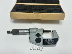 Mitutoyo No. 293-721-10 0-1 x. 00005 Outside DIGITAL Micrometer Carbide Tip