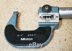 Mitutoyo No. 295-253 digital outside micrometer with rounded faces. 0001