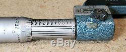 Mitutoyo No. 295-253 digital outside micrometer with rounded faces. 0001