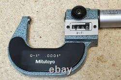 Mitutoyo No. 295-253 digital outside micrometer with rounded faces. 0001