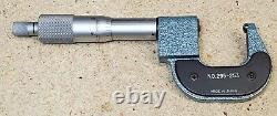 Mitutoyo No. 295-253 digital outside micrometer with rounded faces. 0001