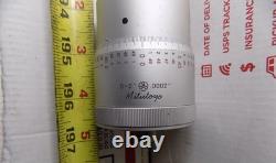 Mitutoyo No 297-201-01 micrometer head 0 2 0.0002 carbide tip digit readout