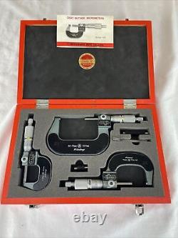 Mitutoyo Outside Micrometer Sets 193-901 M810-75 Made In Japan