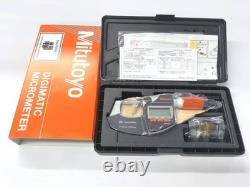 Mitutoyo QuantuMike Outside Micrometer 3 Max, Carbide-Tipped Face, IP65 Rated