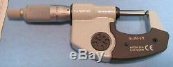 Mitutoyo Spherical 0-1 Face Micrometer Coolant Proof IP-65 Model # 395-371