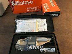 Mitutoyo Spherical Face Digimatic Digital Micrometer 395-371, 0-1 range, NEW