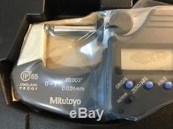 Mitutoyo Spherical Face Digimatic Digital Micrometer 395-371, 0-1 range, NEW
