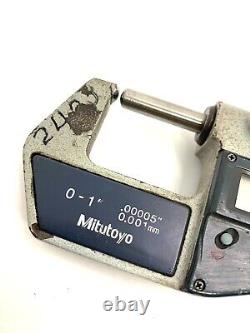 Mitutoyo Spherical Micrometer Model 395-741-30 Range 0-1 with Case