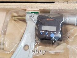 Mitutoyo Waterproof Digital Outside Micrometer 13-14 0.0001 + Setting Standard