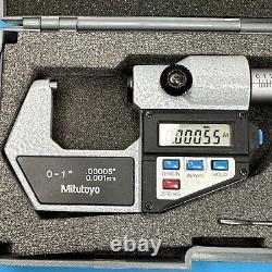 Mitutoyo digital micrometer 0-1.00005,0-25.4/. 001mm. Machinist's tool