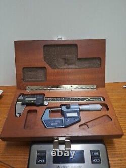 Mitutoyo digital micrometer and Caliper set