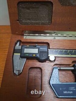 Mitutoyo digital micrometer and Caliper set