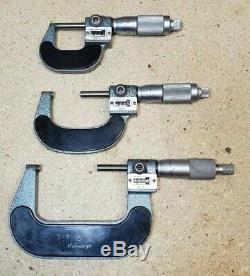 Mitutoyo digital micrometer set 0 to 3 No. 193-923