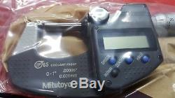 NEW MITUTOYO 0-1 Digital COOLANT PROOF IP65 Outside Micrometer. 00005 GradT53
