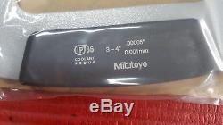 NEW MITUTOYO 3-4inch Digital COOLANT PROOF IP65 Outside Micrometer. 00005 Grad