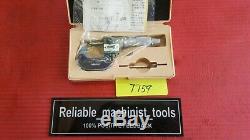 NEW MITUTOYO SPHERICAL MICROMETER DIGIT COUNTER 0-1 tube thickness od (T159)