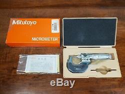 NEW Mitutoyo #193-211 0-1 Digital Micrometer, Carbide. 0001 Lock, Friction End