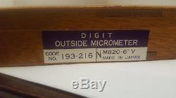 NEW Mitutoyo 193-216 Digit Outside Micrometer 5 6 WITH 5 STANDARD