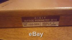 NEW Mitutoyo 193-923 1-2 & 2-3.0001 Mechanical Digit- OD Micrometer Set
