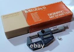 NEW Mitutoyo Digimatic Digital Micrometer-Case-Box-Battery 293-761-30 1/. 001mm