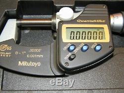 NEW! Mitutoyo QuantumMike Digital Micrometer, (IP65) 0.001mm, 0.00005