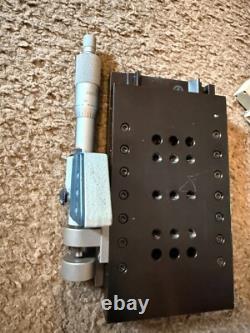 NICE Mitutoyo Digital Micrometer 0-1 With Newport Linear Stage # 350-714-30 / 436