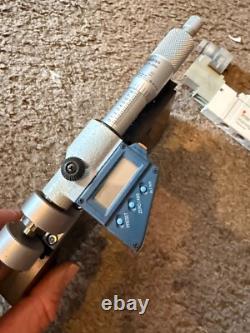 NICE Mitutoyo Digital Micrometer 0-1 With Newport Linear Stage # 350-714-30 / 436