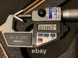 NICE Mitutoyo Micrometer V ANVIL Digimatic 314-711 VM3.6 DM. 05.6 withAccsrs