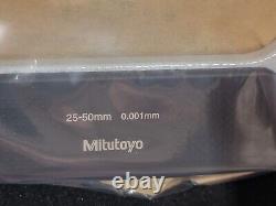 New MItutoyo METRIC 25-50mm 0.001mm Digital LCD Outside Blade Tip Micrometer