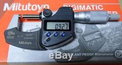 New Mitutoyo 293-340 Digital Digimatic Coolant Proof Micrometer 0-1/0-25.4mm