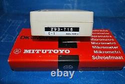 New Mitutoyo 293-715 Digital Micrometer Ratchet 0-1 Carbide Face Sealed Box