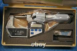 New Mitutoyo 293-715 Digital Micrometer Ratchet 0-1 Carbide Face Sealed Box