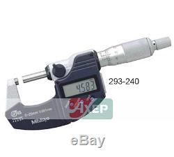 New Mitutoyo Digital Metric Micrometer 293-240 0-25mm 0.001mm