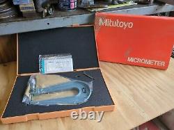 New Mitutoyo Sheet Metal Digital Micrometer, Model 189-129. 0-1