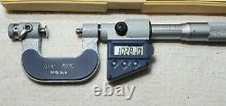 Nice Machinist Mitutoyo No 326-711-30 Digital Thread Micrometer 12 Anvils & Case
