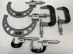 RARE MITUTOYO 0-6 Rolling Digital Micrometer Set, Carbide. 0001 No. 193-925