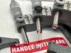 RARE MITUTOYO 0-6 Rolling Digital Micrometer Set, Carbide. 0001 No. 193-925