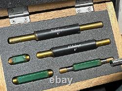 RARE MITUTOYO 0-6 Rolling Digital Micrometer Set, Carbide. 0001 No. 193-925