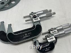 RARE MITUTOYO 0-6 Rolling Digital Micrometer Set, Carbide. 0001 No. 193-925